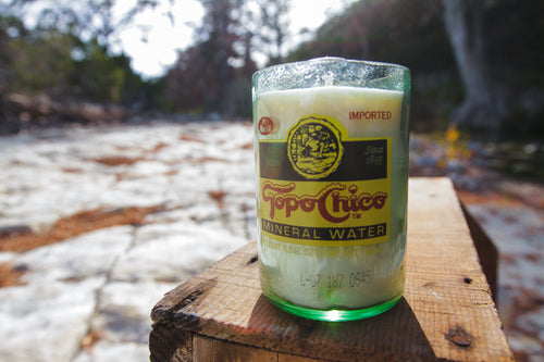 Topo Chico and Lime Candle